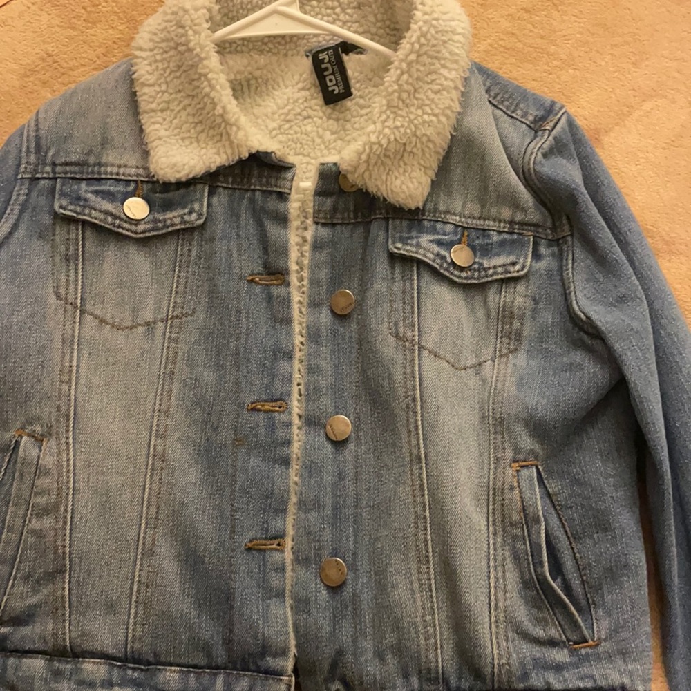 Fuzzy Jean Jacket